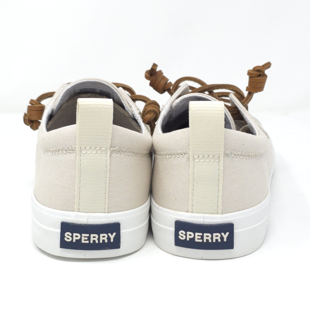 Sperry Womens Crest Vibe Canvas Low Top Lace Up Fashion Sneakers, Oat, Size 9M - Picture 5 of 8